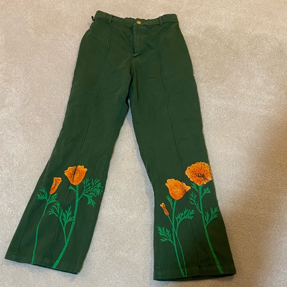 Big bud press California poppy western pants size small